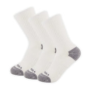 Eco-Cushioned Crew Sock 3 pack - White
