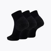 Quarter Zoned Hiker Sock 3 Pack - Black