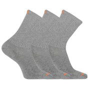 Crew Cushioned Cotton Sock 3 Pack - Grey