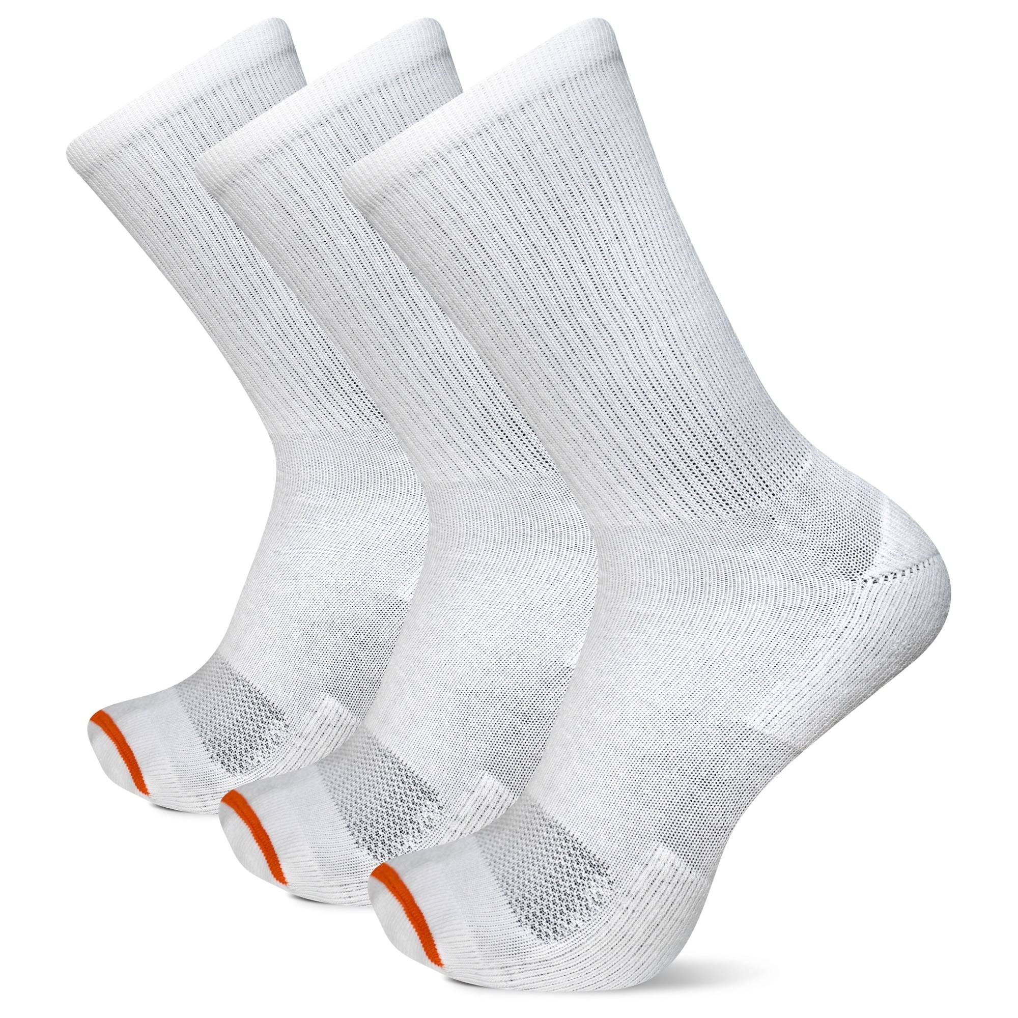 Crew Cushioned Cotton Sock 3 Pack - White