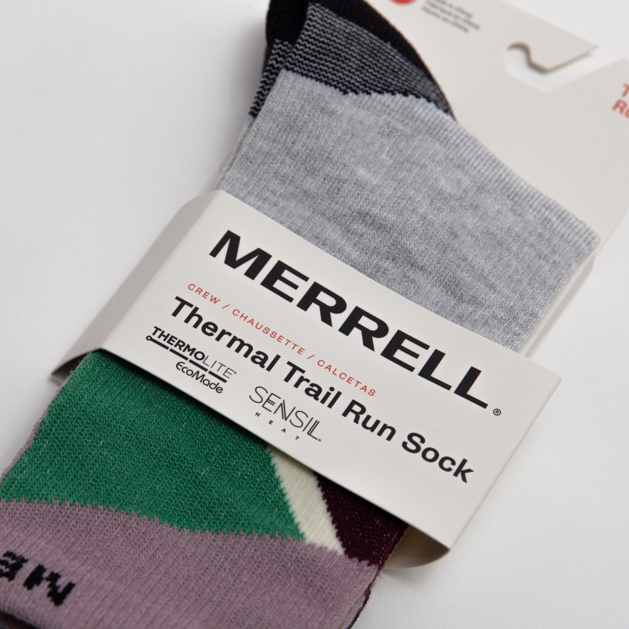 Crew Thermal Trail Run Sock - Grey
