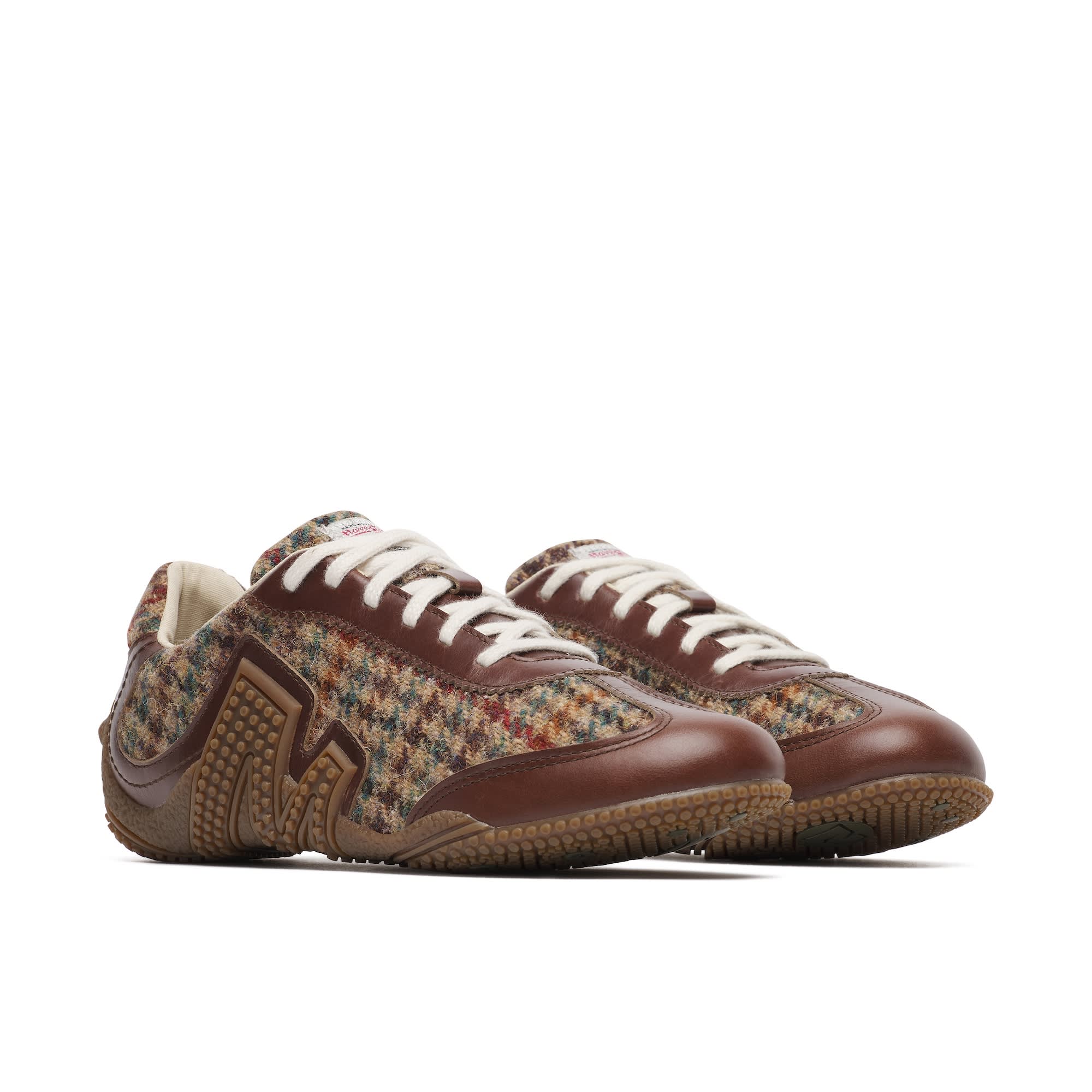 Women's Relay Lace X Harris Tweed - Dark Walnut