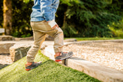 Kids Bare Steps A83 Sneaker - Gunsmoke/Taupe